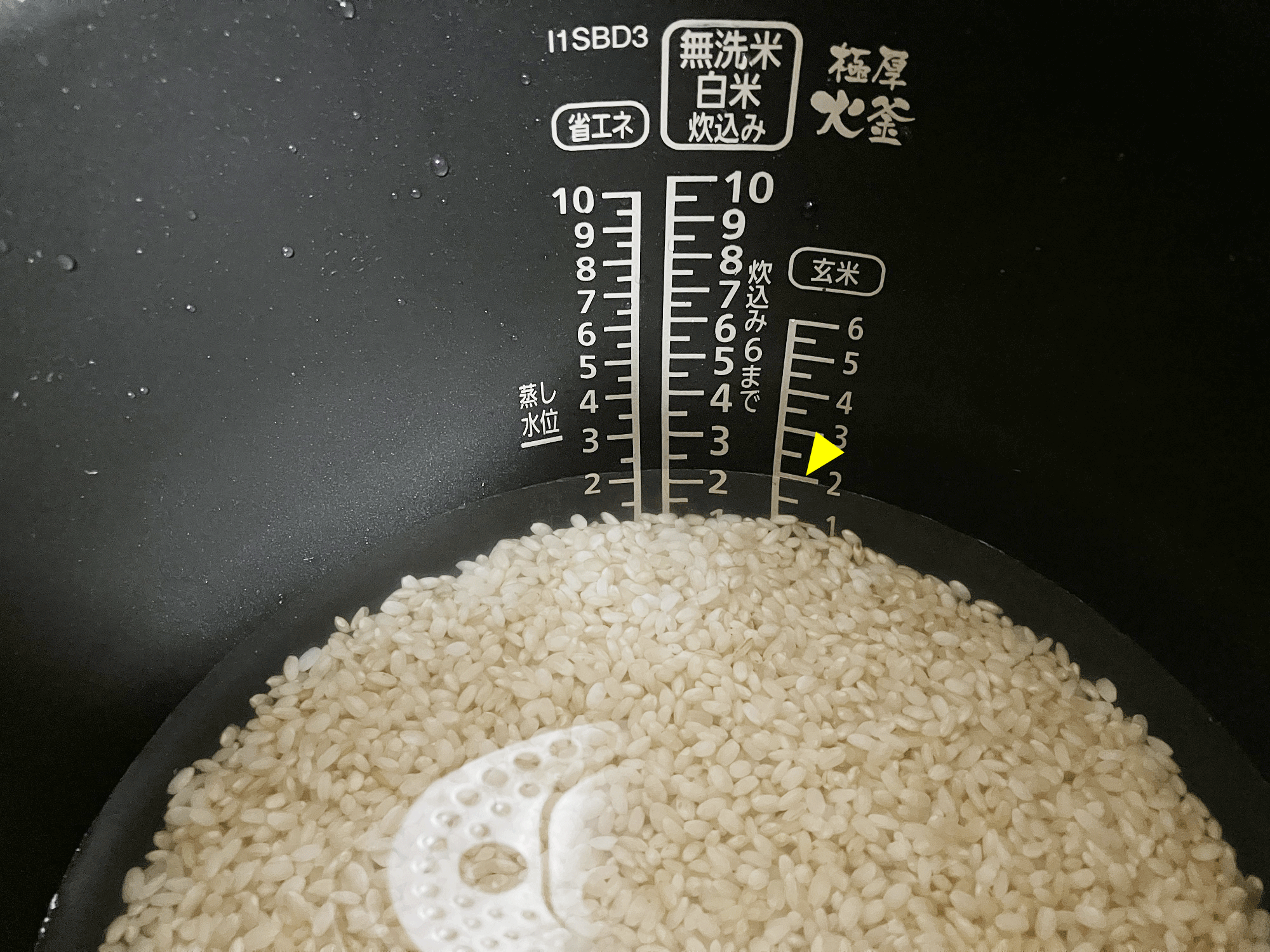 玄米の水の量